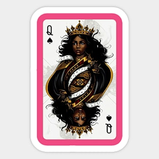 Black Queen of Spades Sticker